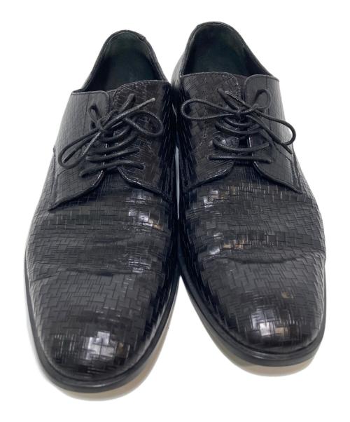 GIORGIO ARMANI（ジョルジョアルマーニ）GIORGIO ARMANI (ジョルジョアルマーニ) レザーシューズ ブラック サイズ:6の古着・服飾アイテム