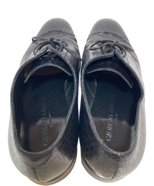 GIORGIO ARMANI（ジョルジョアルマーニ）GIORGIO ARMANI (ジョルジョアルマーニ) レザーシューズ ブラック サイズ:6の古着・服飾アイテム