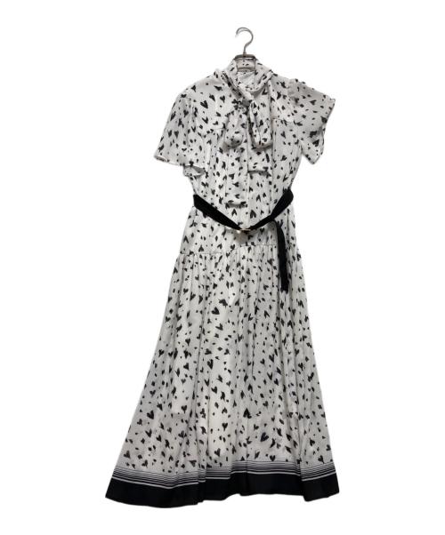 Diagram（ダイアグラム）Diagram (ダイアグラム) ハートレオパードプリントワンピース ホワイト サイズ:38の古着・服飾アイテム