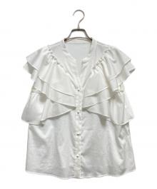 Diagram（ダイアグラム）の古着「フリルノースリブブラウス」｜ホワイト