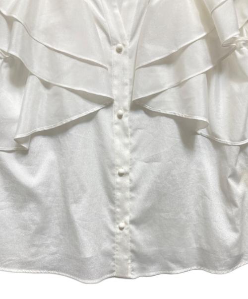 Diagram（ダイアグラム）Diagram (ダイアグラム) フリルノースリブブラウス ホワイト サイズ:Mの古着・服飾アイテム