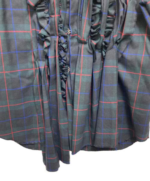 tricot COMME des GARCONS（トリココムデギャルソン）tricot COMME des GARCONS (トリココムデギャルソン) フリルシャツ グリーン サイズ:Mの古着・服飾アイテム