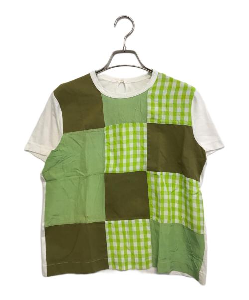 tricot COMME des GARCONS（トリココムデギャルソン）tricot COMME des GARCONS (トリココムデギャルソン) パッチワークカットソー グリーン サイズ:表記なしの古着・服飾アイテム