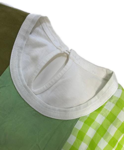 tricot COMME des GARCONS（トリココムデギャルソン）tricot COMME des GARCONS (トリココムデギャルソン) パッチワークカットソー グリーン サイズ:表記なしの古着・服飾アイテム