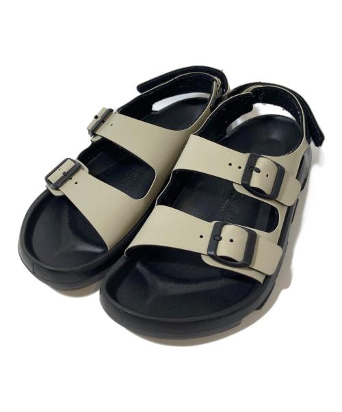 BIRKENSTOCK（ビルケンシュトック）BIRKENSTOCK (ビルケンシュトック) サンダル ブラック×ベージュ サイズ:25の古着・服飾アイテム
