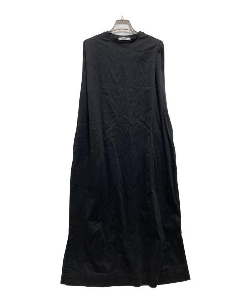 SLOANE（スローン）SLOANE (スローン) コットン コンパクトスーピマポンチ タックショルダーワンピース ブラック サイズ:Mの古着・服飾アイテム