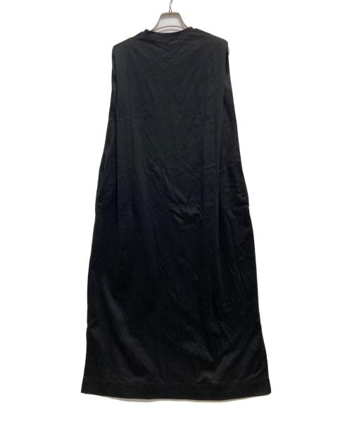 SLOANE（スローン）SLOANE (スローン) コットン コンパクトスーピマポンチ タックショルダーワンピース ブラック サイズ:Mの古着・服飾アイテム