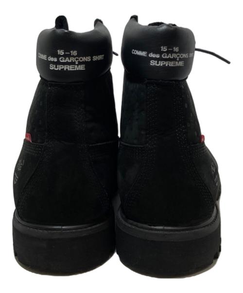 Timberland（ティンバーランド）Timberland COMME des GARCONS SHIRT (コムデギャルソンシャツ) SUPREME (シュプリーム) 15-16 6-inch Premium Waterproof Boot ブラック サイズ:12Mの古着・服飾アイテム