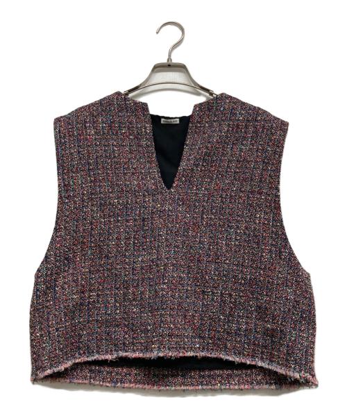 DRESSLAVE（ドレスレイブ）DRESSLAVE (ドレスレイブ) ツイードベスト レッド サイズ:38の古着・服飾アイテム