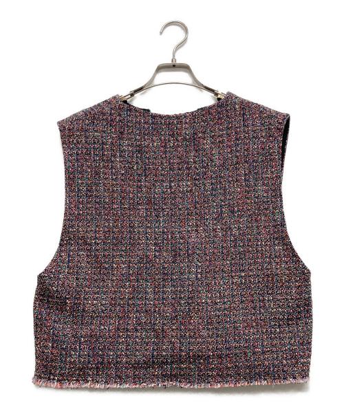 DRESSLAVE（ドレスレイブ）DRESSLAVE (ドレスレイブ) ツイードベスト レッド サイズ:38の古着・服飾アイテム