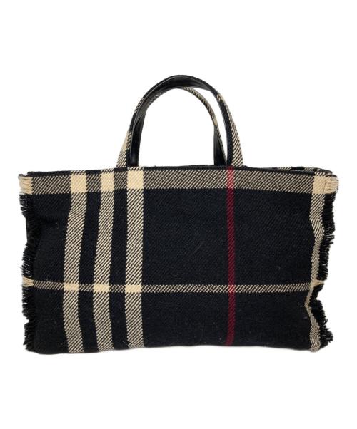 BURBERRY（バーバリー）BURBERRY (バーバリー) ノバチェックトートバッグ レッドの古着・服飾アイテム