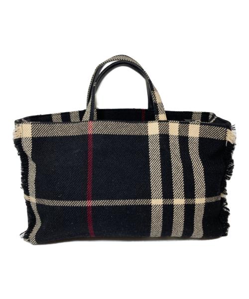 BURBERRY（バーバリー）BURBERRY (バーバリー) ノバチェックトートバッグ レッドの古着・服飾アイテム