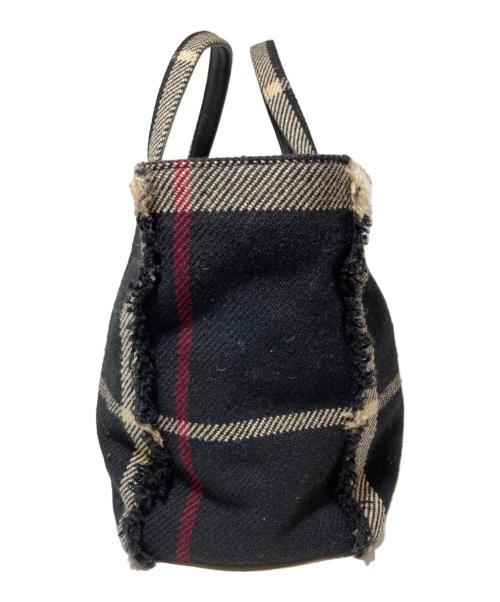 BURBERRY（バーバリー）BURBERRY (バーバリー) ノバチェックトートバッグ レッドの古着・服飾アイテム