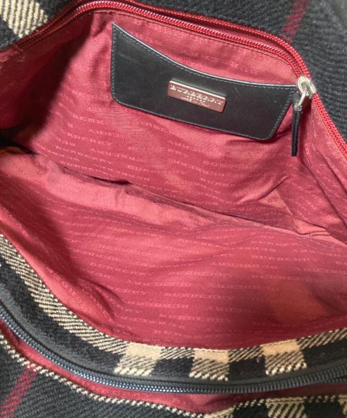 BURBERRY（バーバリー）BURBERRY (バーバリー) ノバチェックトートバッグ レッドの古着・服飾アイテム