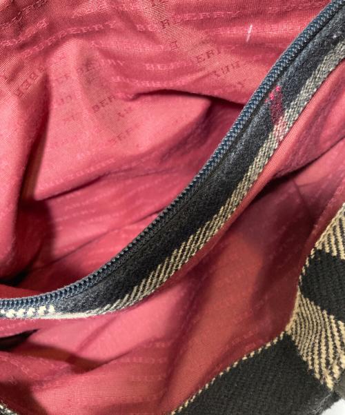 BURBERRY（バーバリー）BURBERRY (バーバリー) ノバチェックトートバッグ レッドの古着・服飾アイテム