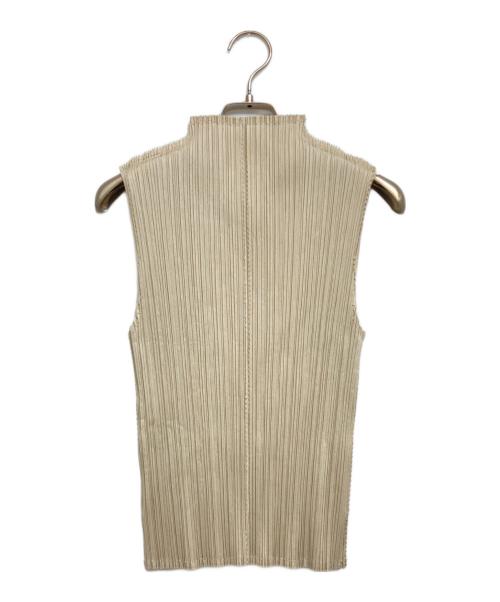 PLEATS PLEASE（プリーツプリーズ）PLEATS PLEASE (プリーツプリーズ) ノースリーブブラウス ベージュ サイズ:4の古着・服飾アイテム