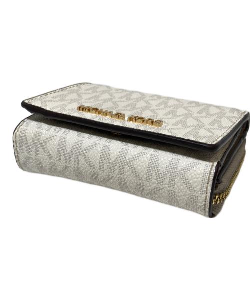 MICHAEL KORS（マイケル・コース）MICHAEL KORS (マイケル・コース) 3つ折り財布 ホワイトの古着・服飾アイテム