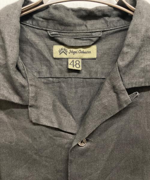 NIGEL CABOURN（ナイジェルケーボン）NIGEL CABOURN (ナイジェルケーボン) リネンツイル オープンカラーシャツ グレー サイズ:48の古着・服飾アイテム