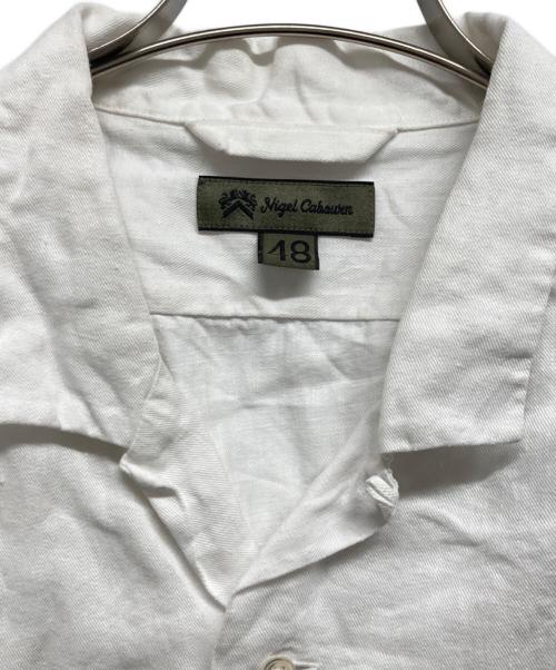 NIGEL CABOURN（ナイジェルケーボン）NIGEL CABOURN (ナイジェルケーボン) リネンツイル オープンカラーシャツ ホワイト サイズ:48の古着・服飾アイテム