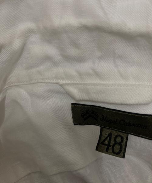 NIGEL CABOURN（ナイジェルケーボン）NIGEL CABOURN (ナイジェルケーボン) リネンツイル オープンカラーシャツ ホワイト サイズ:48の古着・服飾アイテム
