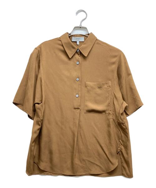 theory（セオリー）theory (セオリー) 艶感シャツ ブラウン サイズ:Sの古着・服飾アイテム