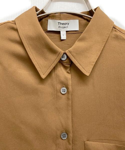 theory（セオリー）theory (セオリー) 艶感シャツ ブラウン サイズ:Sの古着・服飾アイテム