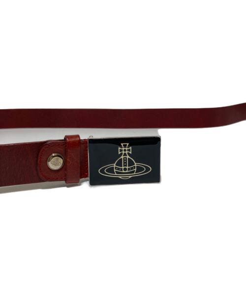 Vivienne Westwood（ヴィヴィアンウエストウッド）Vivienne Westwood (ヴィヴィアンウエストウッド) スクエアバックルベルト レッドの古着・服飾アイテム