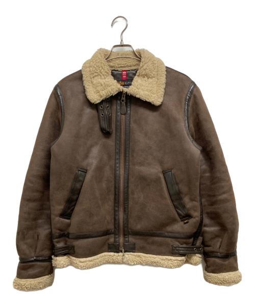 ALPHA INDUSTRIES（アルファインダストリーズ）ALPHA INDUSTRIES (アルファインダストリーズ) フェイクムートンジャケット ブラウン サイズ:MEDIUMの古着・服飾アイテム