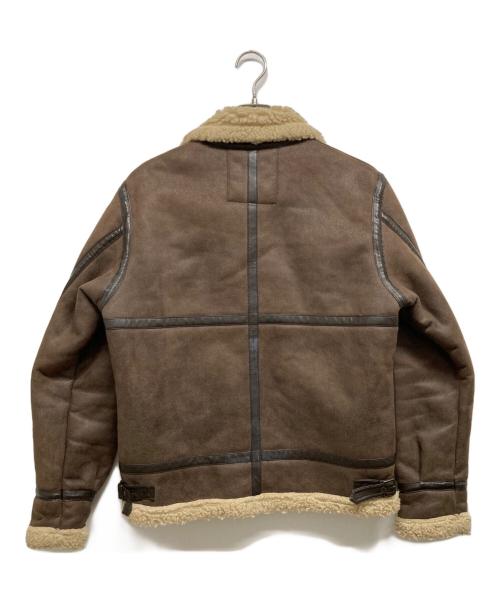 ALPHA INDUSTRIES（アルファインダストリーズ）ALPHA INDUSTRIES (アルファインダストリーズ) フェイクムートンジャケット ブラウン サイズ:MEDIUMの古着・服飾アイテム