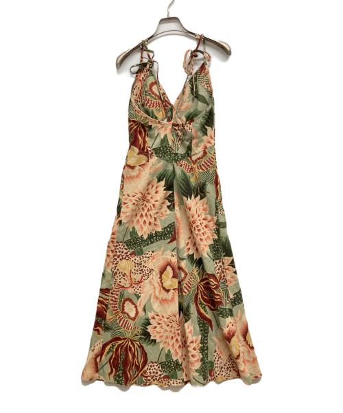 KEITA MARUYAMA（ケイタマルヤマ）KEITA MARUYAMA (ケイタマルヤマ) 花柄ノースリーブリネンワンピース グリーン サイズ:Sの古着・服飾アイテム