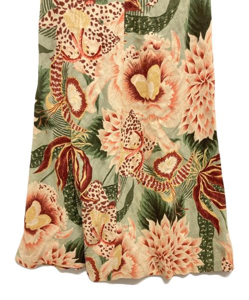 KEITA MARUYAMA（ケイタマルヤマ）KEITA MARUYAMA (ケイタマルヤマ) 花柄ノースリーブリネンワンピース グリーン サイズ:Sの古着・服飾アイテム