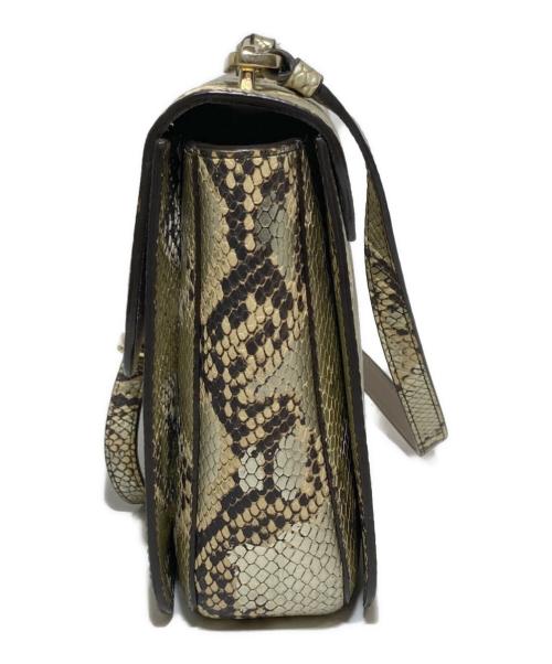 FURLA（フルラ）FURLA (フルラ) パイソン柄ショルダーバッグ ベージュの古着・服飾アイテム