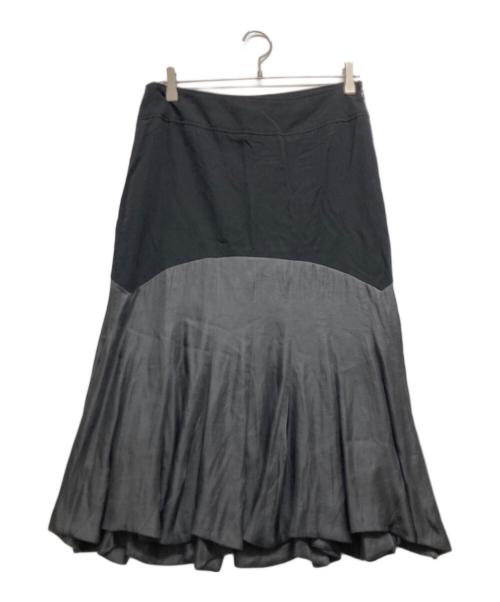 ISSEY MIYAKE（イッセイミヤケ）ISSEY MIYAKE (イッセイミヤケ) ウールポリ切替スカート ブラック サイズ:3の古着・服飾アイテム