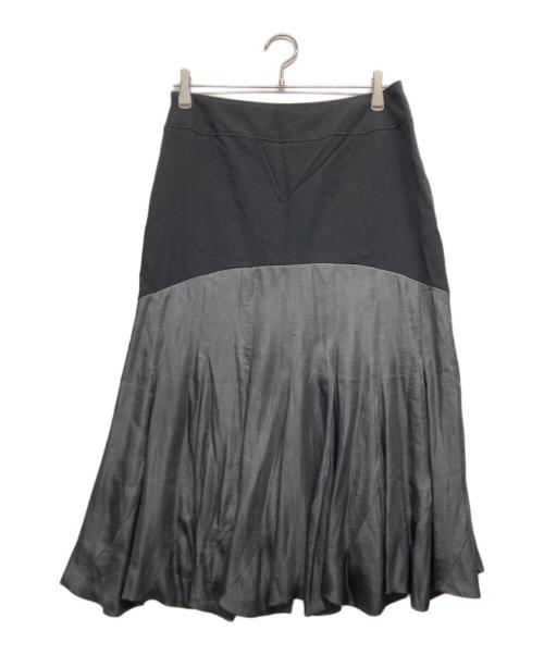 ISSEY MIYAKE（イッセイミヤケ）ISSEY MIYAKE (イッセイミヤケ) ウールポリ切替スカート ブラック サイズ:3の古着・服飾アイテム