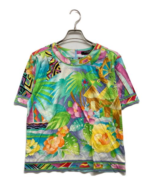 LEONARD（レオナール）LEONARD (レオナール) 総柄カットソー グリーン サイズ:Lの古着・服飾アイテム