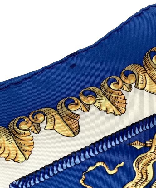 HERMES（エルメス）HERMES (エルメス) シルクスカーフ ブルーの古着・服飾アイテム