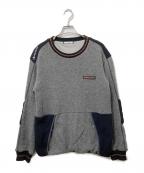 MARK&LONAマークアンドロナ）の古着「ボア切替ニット」｜グレー