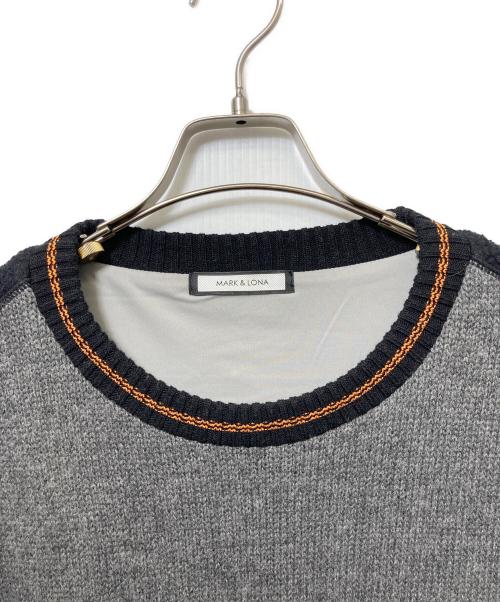 MARK&LONA（マークアンドロナ）MARK&LONA (マークアンドロナ) ボア切替ニット グレー サイズ:48の古着・服飾アイテム