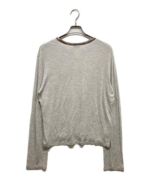 JUST CAVALLI（ジャストカヴァリ）JUST CAVALLI (ジャストカヴァリ) ダメージ加工ロングカットソー グレー サイズ:XXXLの古着・服飾アイテム