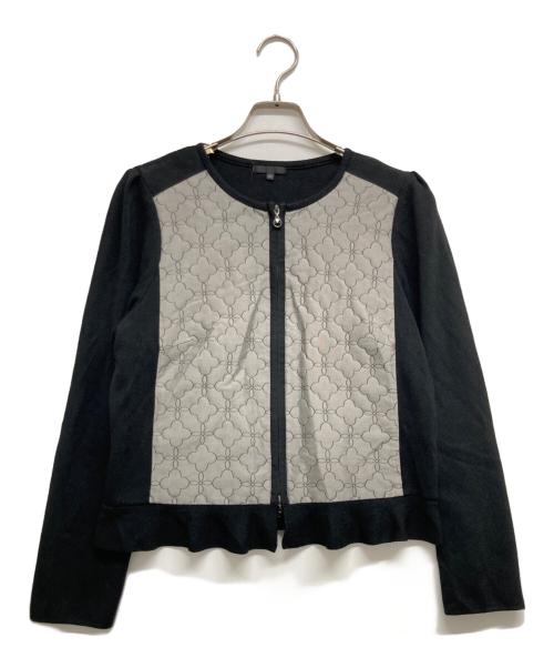 TO BE CHIC（トゥービーシック）TO BE CHIC (トゥービーシック) タイル柄マトラッセセットアップ ブラック サイズ:40の古着・服飾アイテム