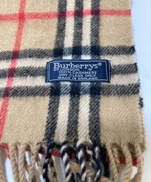Burberry's（バーバリー）Burberry's (バーバリーズ) カシミヤマフラー ベージュの古着・服飾アイテム