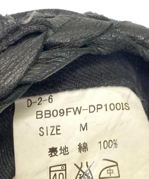 BACK BONE（バックボーン）BACK BONE (バックボーン) レザーパイピングデニムパンツ ブラック サイズ:Mの古着・服飾アイテム