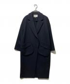 ENFOLDエンフォルド）の古着「WOダブルフェイス立体ポケットコート」｜ネイビー