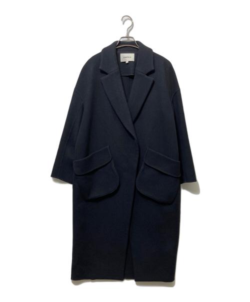 ENFOLD（エンフォルド）ENFOLD (エンフォルド) WOダブルフェイス立体ポケットコート ネイビー サイズ:36の古着・服飾アイテム