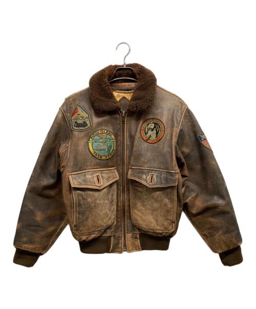 force macees（フォース・メシーズ）force macees (フォース・メシーズ) G-1フライトジャケット ブラウン サイズ:Lの古着・服飾アイテム