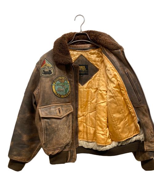force macees（フォース・メシーズ）force macees (フォース・メシーズ) G-1フライトジャケット ブラウン サイズ:Lの古着・服飾アイテム