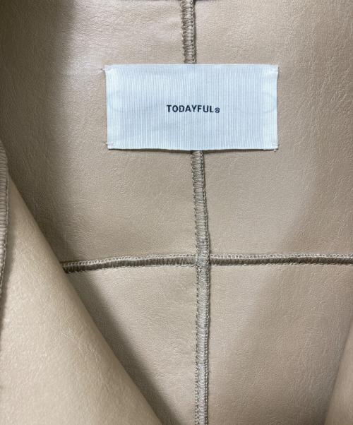 TODAYFUL（トゥデイフル）TODAYFUL (トゥデイフル) スタンドカラーボアジャケット ベージュ サイズ:38の古着・服飾アイテム