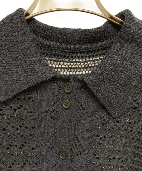 anuke（アンヌーク）anuke (アンヌーク) anuke Mix Knit Shirts ネイビー サイズ:Fの古着・服飾アイテム