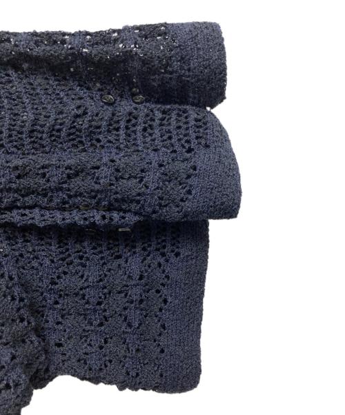 anuke（アンヌーク）anuke (アンヌーク) anuke Mix Knit Shirts ネイビー サイズ:Fの古着・服飾アイテム