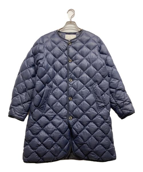 Gymphlex（ジムフレックス）Gymphlex (ジムフレックス) ハンドキルトダウン ノーカラーコート ネイビー サイズ:12の古着・服飾アイテム